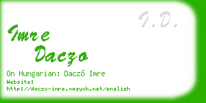 imre daczo business card